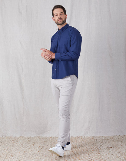 Ohope Navy Oxford Shirt