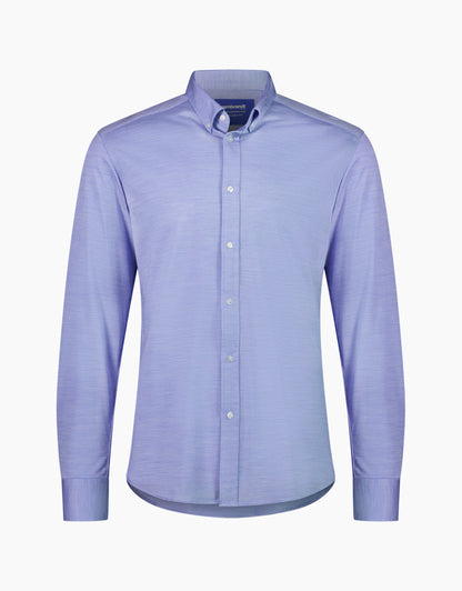 Ohope Light Blue Houndstooth Merino Wool Shirt