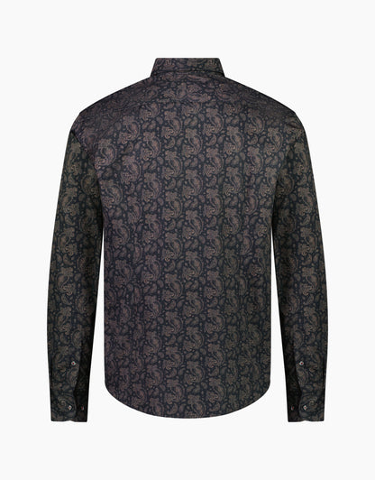 Ohope Black Paisley Shirt