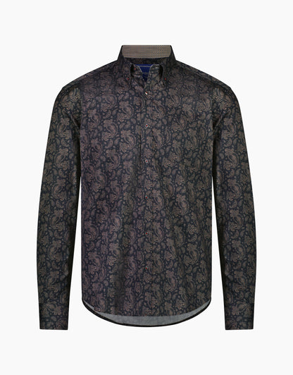 Ohope Black Paisley Shirt