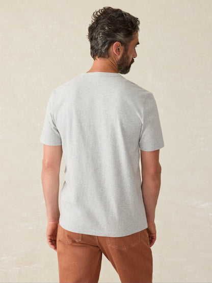 Surf Stripe Sunwashed Tişört (Uzun) - Heather Grey