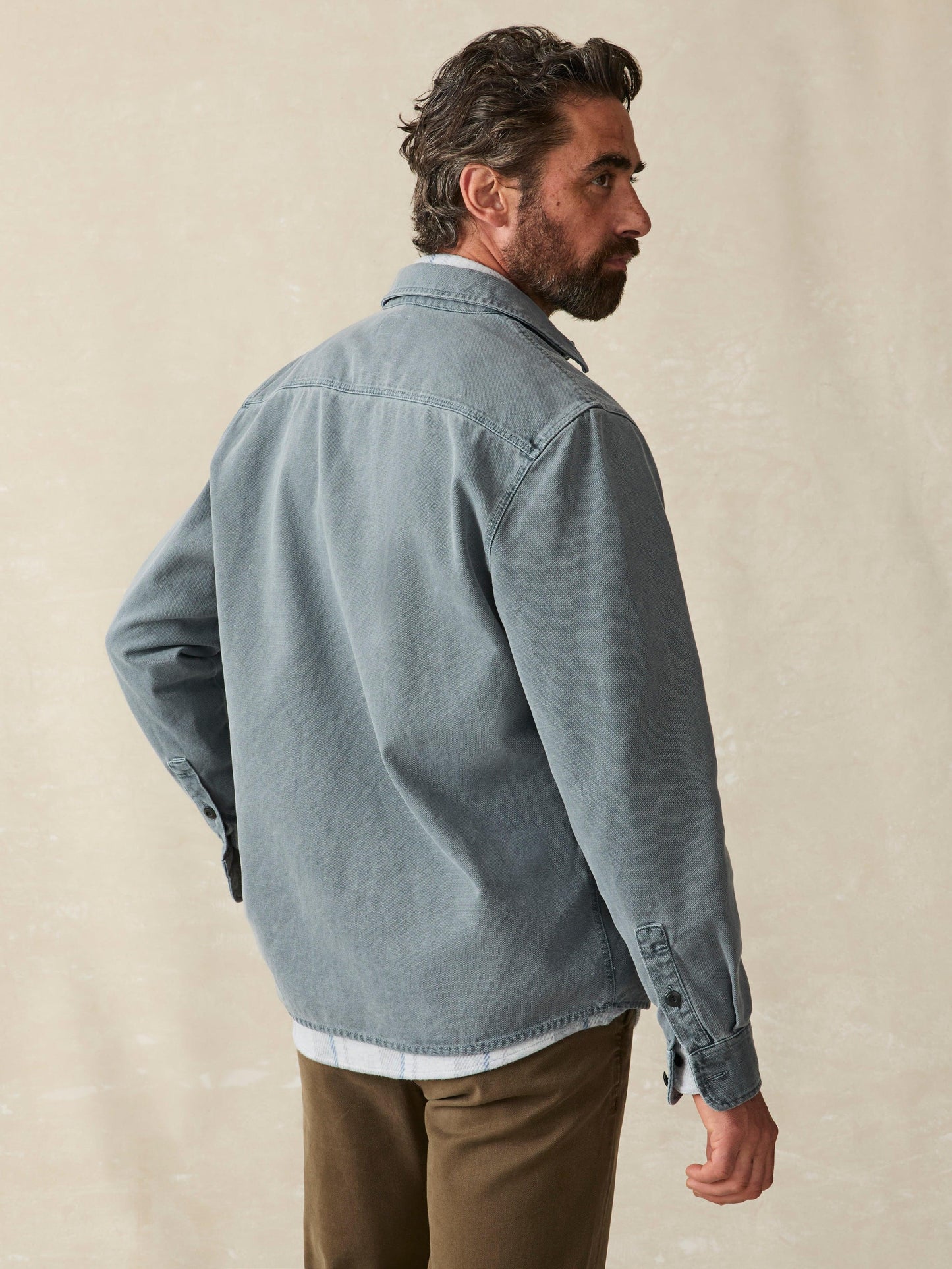 Canvas Overshirt Gömlek - Petrol Mavisi