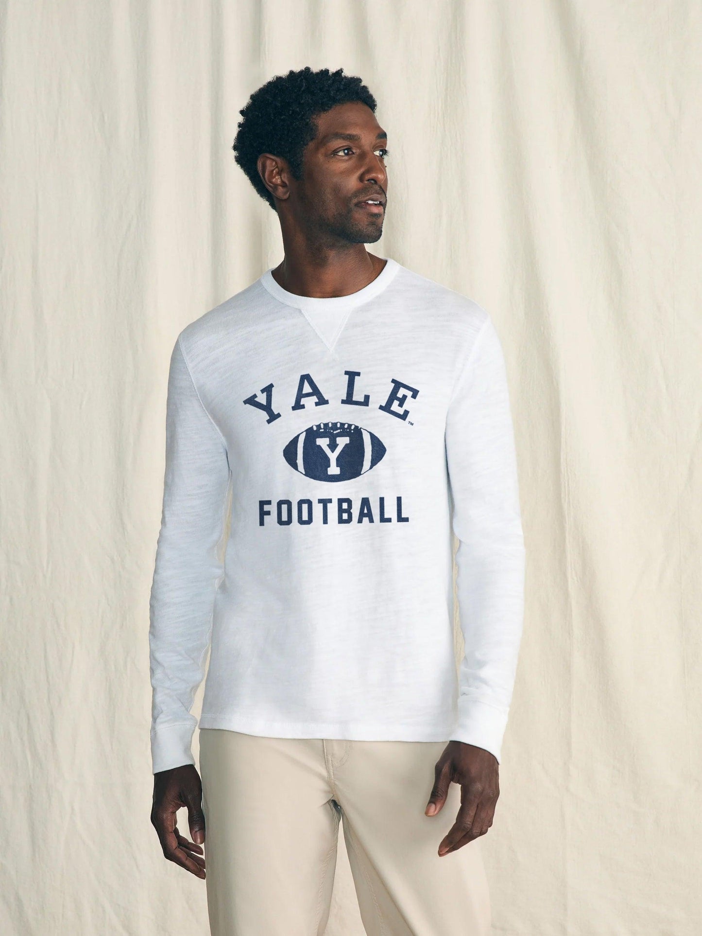 Güneşte Yıkanmış Şantuk Yale Logo Ekibi - Beyaz