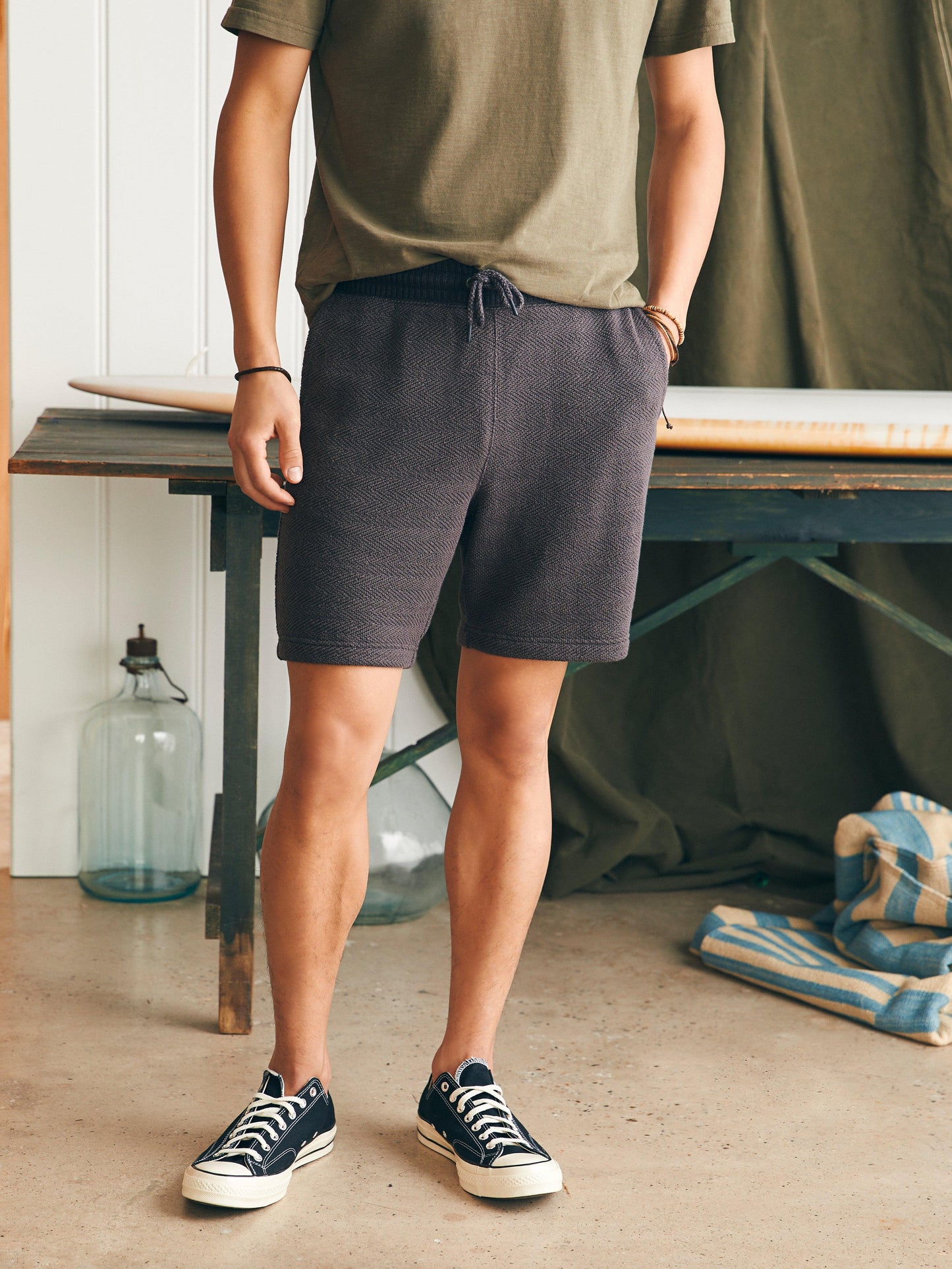 Whitewater Sweatshort - Yıkanmış Siyah